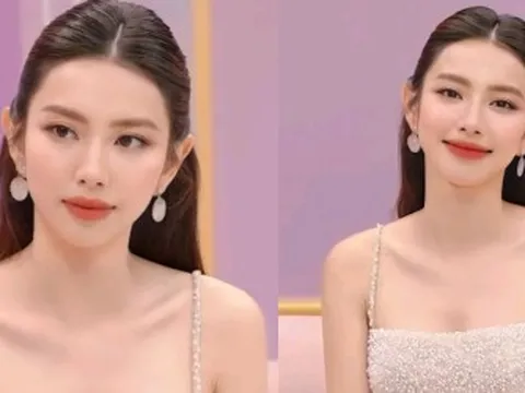 Nhan sắc gây sốt của Thùy Tiên trên sóng truyền hình, bắt góc nào cũng cuốn hút, ngọt ngào