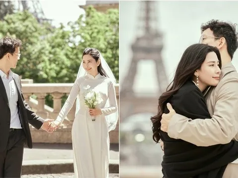 Ca sĩ Lưu Kỳ Hương chụp ảnh cưới ngọt ngào ở Châu Âu