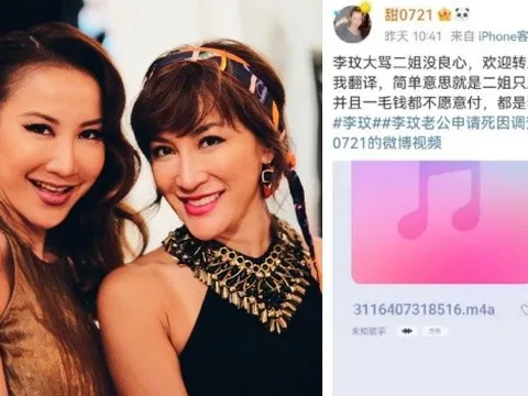 Lộ đoạn ghi âm Coco Lee tố chị gái tham lam, lợi dụng để sống trong nhà sang