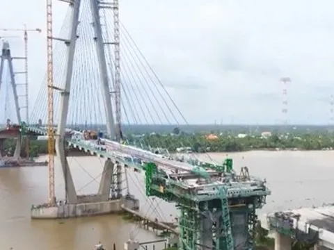 Cầu Mỹ Thuận 2 dự kiến hợp long vào tháng 10