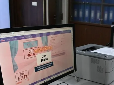 Biển số ngũ quý 6 'mở màn' phiên đấu giá trực tuyến