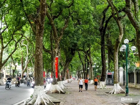 Đường Phan Đình Phùng vắng người chụp ảnh đầu thu