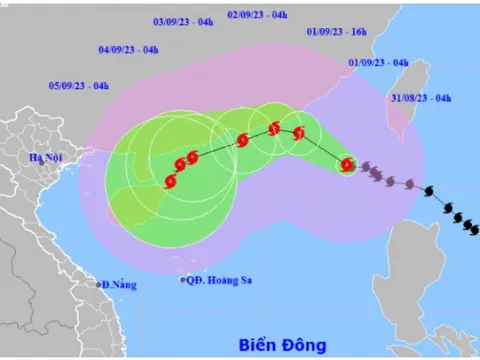 Bão số 3 giật trên cấp 17, di chuyển theo hướng Tây Tây Bắc