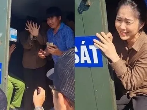 Nữ diễn viên được mừng sinh nhật trên xe cảnh sát, biểu cảm gây bất ngờ