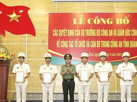 Công an 7 tỉnh triển khai kiện toàn tổ chức bộ máy và công tác cán bộ