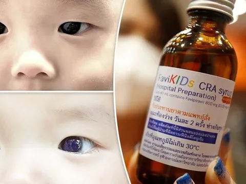 Mắt bé sơ sinh chuyển màu xanh sau khi dùng thuốc điều trị COVID-19