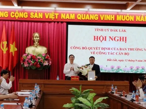 Đắk Lắk công bố quyết định bổ nhiệm Trưởng Ban Nội chính Tỉnh ủy