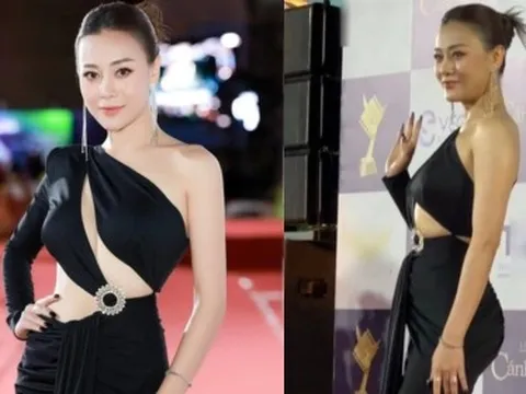 Phương Oanh xả kho loạt hình lẻ bóng trên thảm đỏ, so với ảnh qua camera thường khác "một trời một vực"?