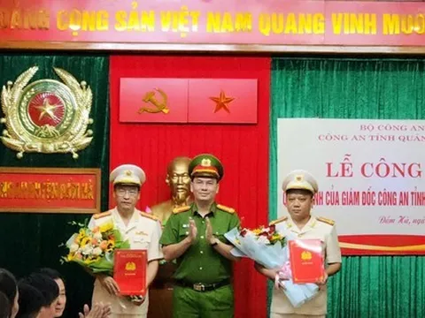 Thiếu tướng Đinh Văn Nơi điều động, bổ nhiệm 13 vị trí lãnh đạo Công an tỉnh Quảng Ninh