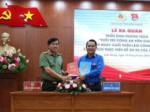 Tuổi trẻ Công an Kiên Giang dành "Ngày cuối tuần làm Công an xã"