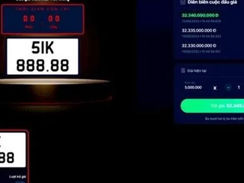 Trả giá 32,34 tỷ đồng cho biển số ngũ quý của Tp. HCM