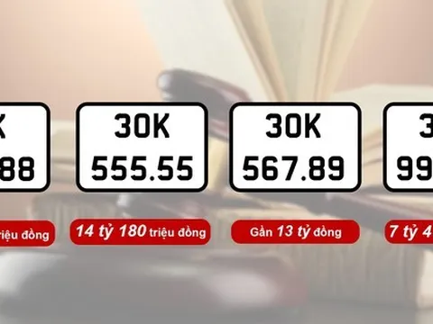 11 người trúng đấu giá biển số siêu đẹp bao giờ phải nộp đủ tiền?