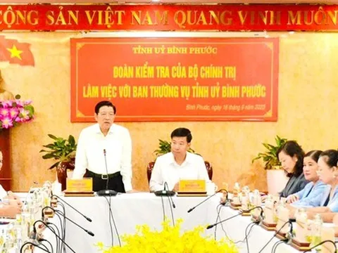 Công bố quyết định kiểm tra của Bộ Chính trị với Ban Thường vụ Tỉnh ủy Bình Phước