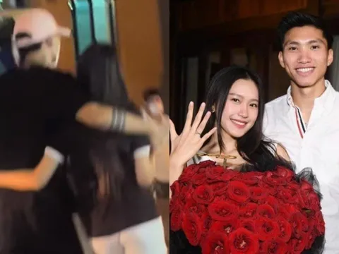 Đoàn Văn Hậu - Doãn Hải My lọt ống kính team qua đường, tình tứ bên nhau ngoài phố