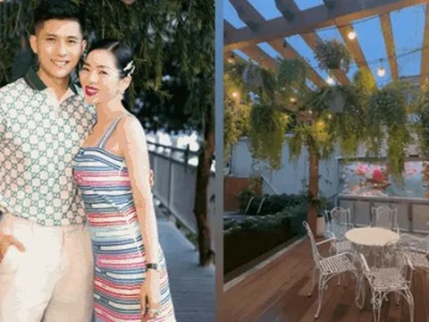 Sân vườn trong biệt thự xa hoa gần 600m2 ca sĩ Lệ Quyên và Lâm Bảo Châu đang sống