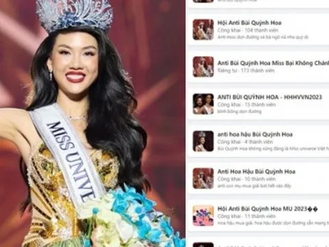 Chỉ sau 1 đêm đăng quang Miss Universe Vietnam, Bùi Quỳnh Hoa bị lập hàng chục nhóm anti vì nghi vấn mua giải