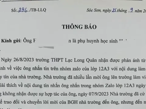 Vụ bố phản ánh về thu chi, con bị nhà trường "từ chối giáo dục": Hiệu trưởng và phụ huynh nói gì?