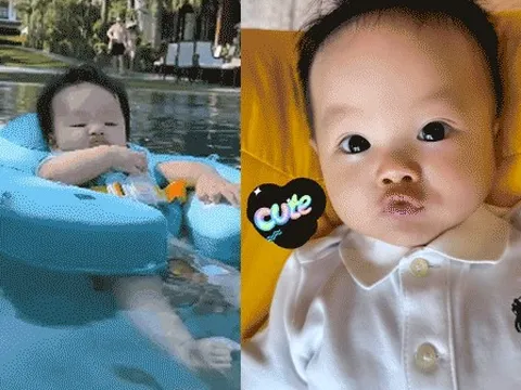 Bà xã Cường Đô La khoe loạt khoảnh khắc cực cưng của con trai, dáng vẻ nhóc tì gây sốt cõi mạng