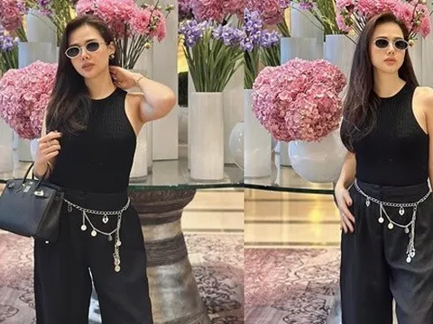 "Nàng dâu hào môn" Phanh Lee thả dáng sang chảnh, netizen xuýt xoa body gái 2 con