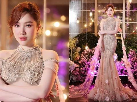 Bảo Thy hóa công chúa lộng lẫy trong dạ tiệc của vợ diễn viên Chi Bảo