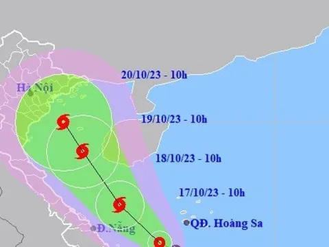 Vùng áp thấp mạnh lên thành áp thấp nhiệt đới, có thể mạnh thành bão