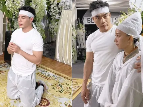 Lê Dương Bảo Lâm kịp về chịu tang mẹ vợ: Ôm Quỳnh Quỳnh động viên, nói 1 câu gây xúc động