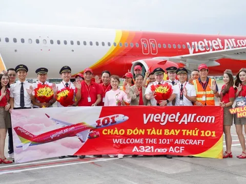 Liên tục nhận tàu bay mới, Vietjet đón tàu bay thứ 101