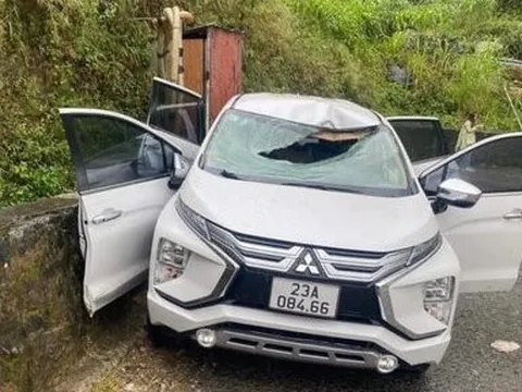 Đá từ trên núi rơi xuống xuyên thủng ô tô, tài xế tử vong thương tâm
