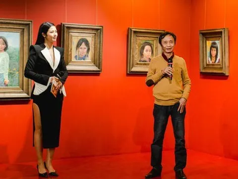 Ngọc Diễm, Ngọc Hân dự triển lãm tranh của họa sĩ Bùi Văn Tuất
