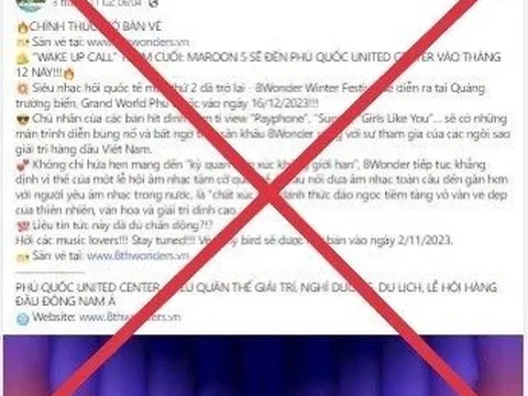 Cảnh báo trang web, fanpage giả mạo bán vé Siêu nhạc hội quốc tế
