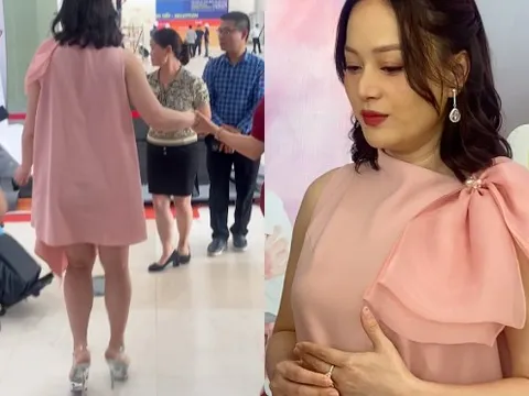 Nữ diễn viên Việt nổi tiếng gây tranh cãi vì đi giày hơn chục phân dù đang mang bầu 5 tháng