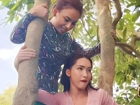 Hòa Minzy trèo cây, đội thùng bia tại đám cưới Puka - Gin Tuấn Kiệt
