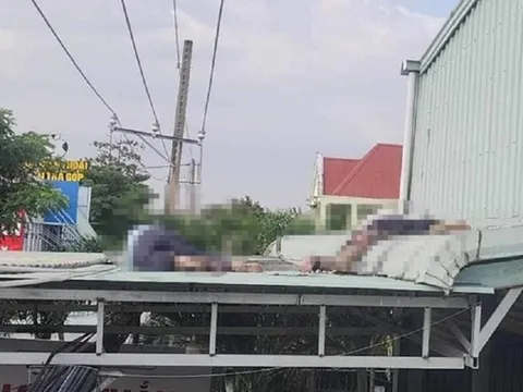 Mải sửa điện trên mái nhà, hai người bị điện giật thương vong