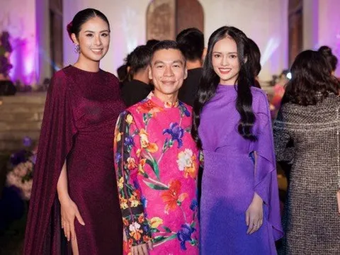 MC Thanh Trúc diện váy tím, nổi bật tại show thời trang của NTK Adrian Anh Tuấn