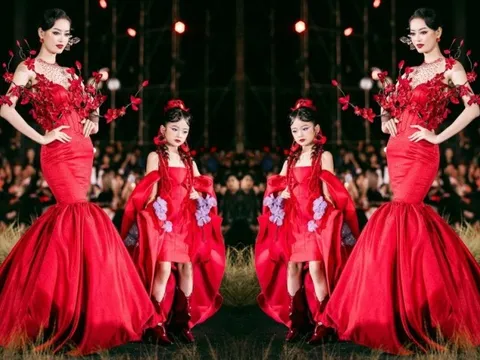 Mẫu nhí Suri Tuệ Nhi như công chúa bên Á hậu Bùi Khánh Linh