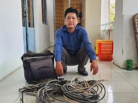 Kiên Giang: Bắt quả tang gã thợ điện cắt trộm dây điện