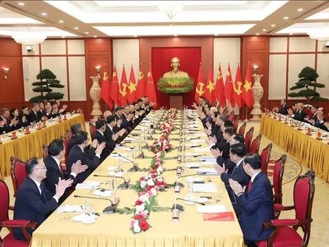 Tổng Bí thư Nguyễn Phú Trọng hội đàm với Tổng Bí thư, Chủ tịch nước Trung Quốc Tập Cận Bình