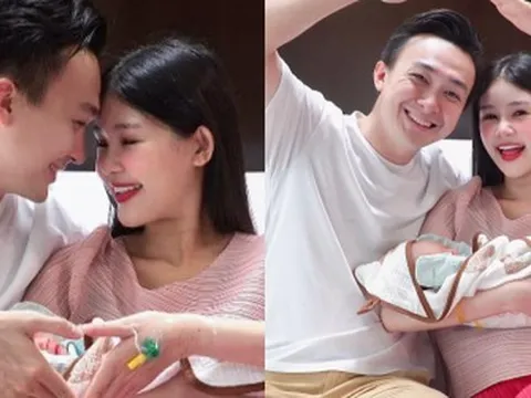 Hoa hậu Ngân Anh vỡ òa cảm xúc khi sinh con trai đầu lòng