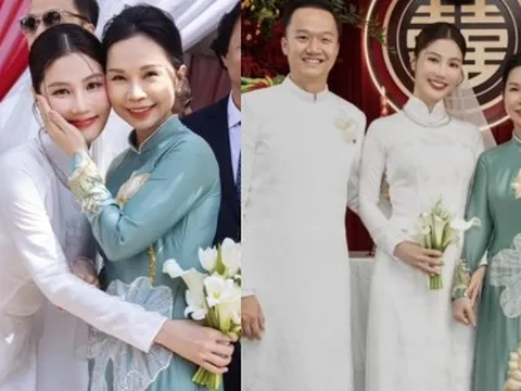 Ảnh full HD lễ ăn hỏi Diễm My 9x: Cô dâu khoe nhan sắc gây sốt, lộ mối quan hệ với mẹ chồng hào môn bởi 1 chi tiết