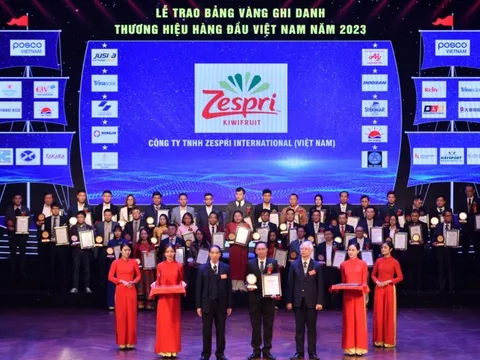 Kiwi Zespri được vinh danh Top 10 thương hiệu nổi tiếng hàng đầu Việt Nam năm 2023