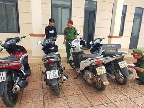 Bắt đối tượng gây ra nhiều vụ trộm cắp xe máy chỉ trong thời gian ngắn