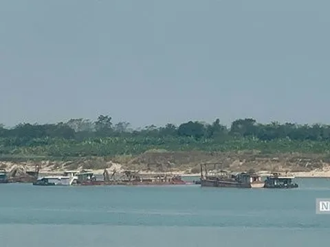 Công an huyện Ba Vì thông tin về dấu hiệu khai thác cát trái phép trên địa bàn