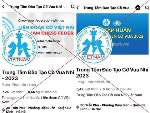 Cảnh báo giả mạo “Trung tâm Đào tạo Cờ vua nhí” để lừa đảo