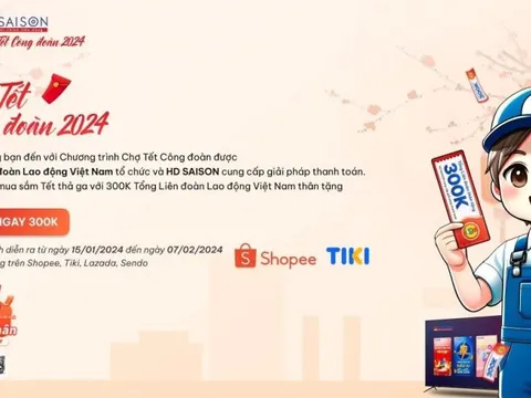 Ấm áp chợ Tết công đoàn online 2024