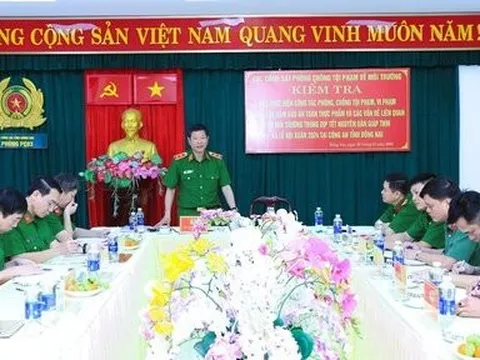 Cục Cảnh sát môi trường kiểm tra công tác tại tỉnh Đồng Nai