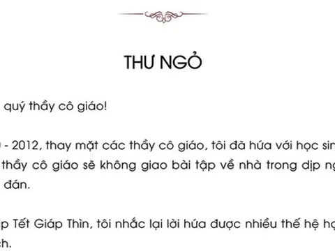 Thư "quán triệt không giao bài tập Tết" cho học sinh nhận "bão" like, Hiệu trưởng nói gì?