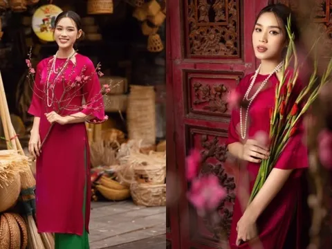 Hoa hậu Đỗ Hà rộn ràng đón xuân, khoe nhan sắc rạng ngời cùng áo dài