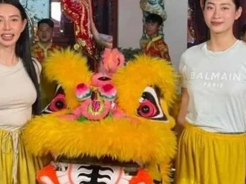 Danh tính 2 mỹ nhân múa lân gây sốt mạng xã hội là 2 nàng hoa hậu Việt đình đám?