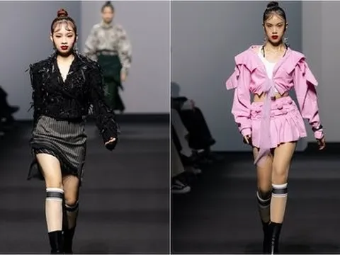 Mẫu nhí Kelly Ngọc Anh và Almira Bảo Hà khoe chân dài 1,1m ở Seoul Fashion Week