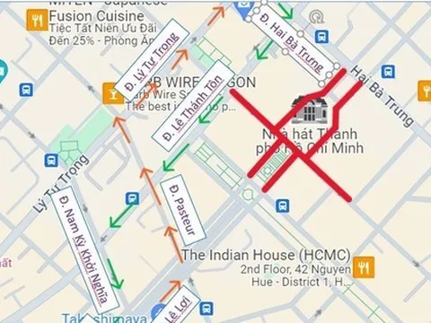 Cấm xe các đoạn đường quanh Nhà hát TPHCM vào tối mùng 5 Tết